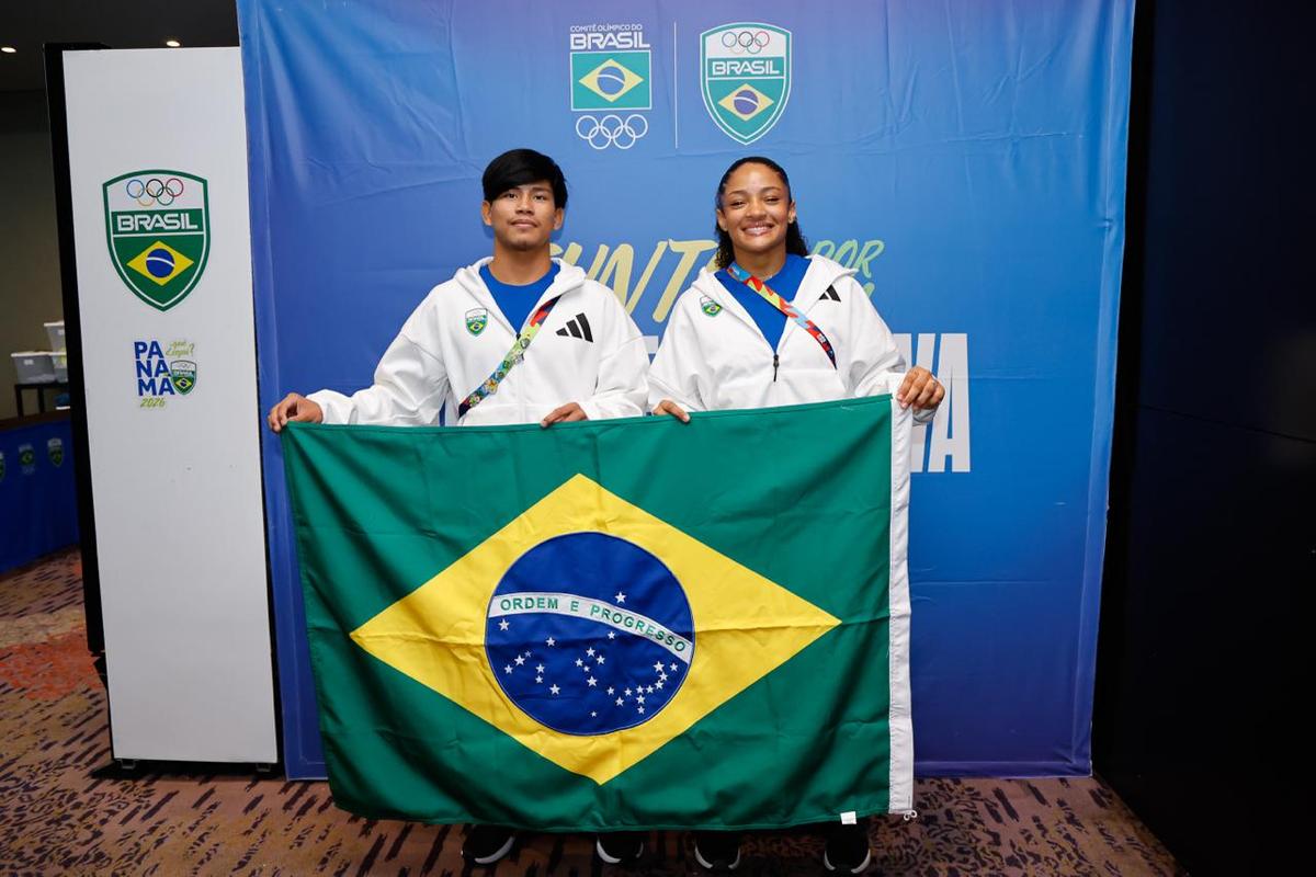 Clarisse Vallim e Lavozier Marubo são porta-bandeiras do Brasil no Panamá 2026