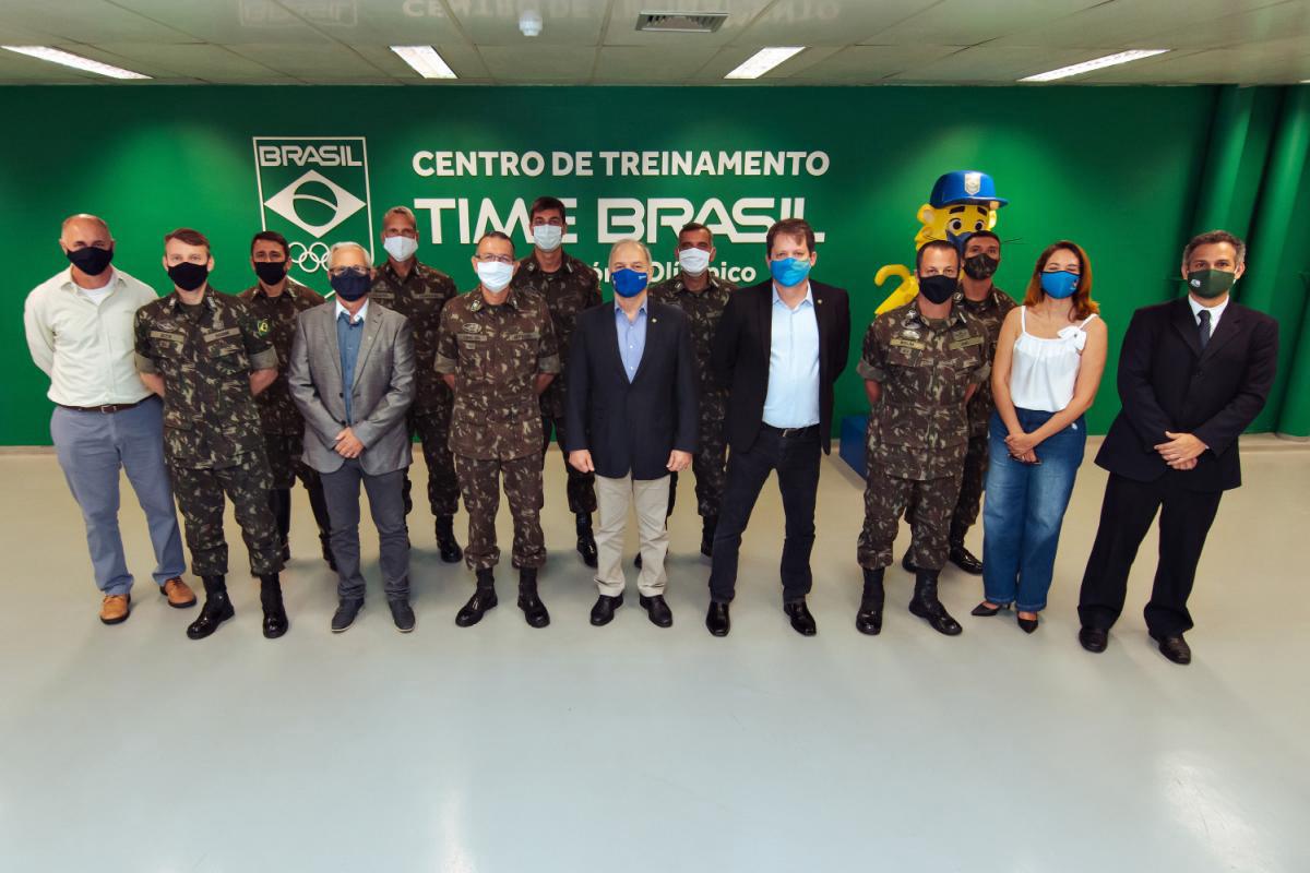 COB recebe lideranças do desporto militar no Centro de Treinamento Time Brasil