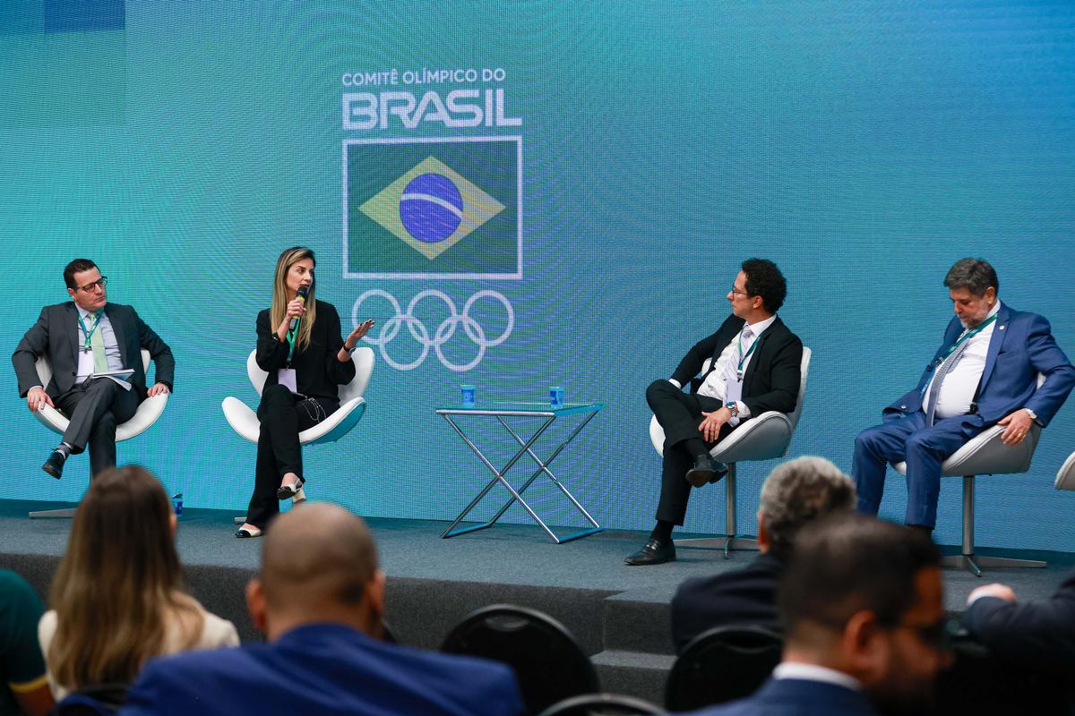 Painel sobre segurança no esporte. Foto: Léo Barrilari/COB
