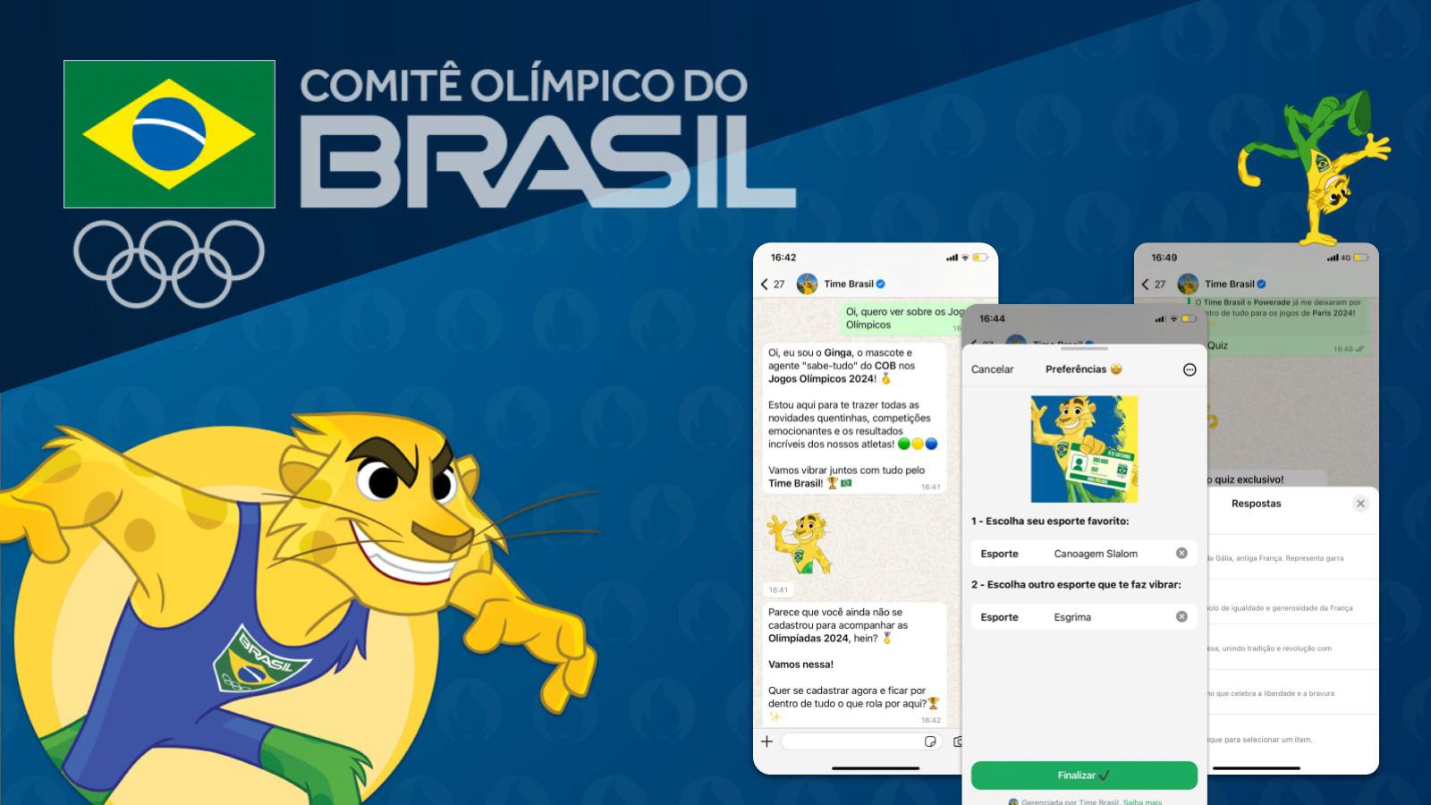COB e Meta lançam chatbot Time Brasil para os Jogos Olímpicos