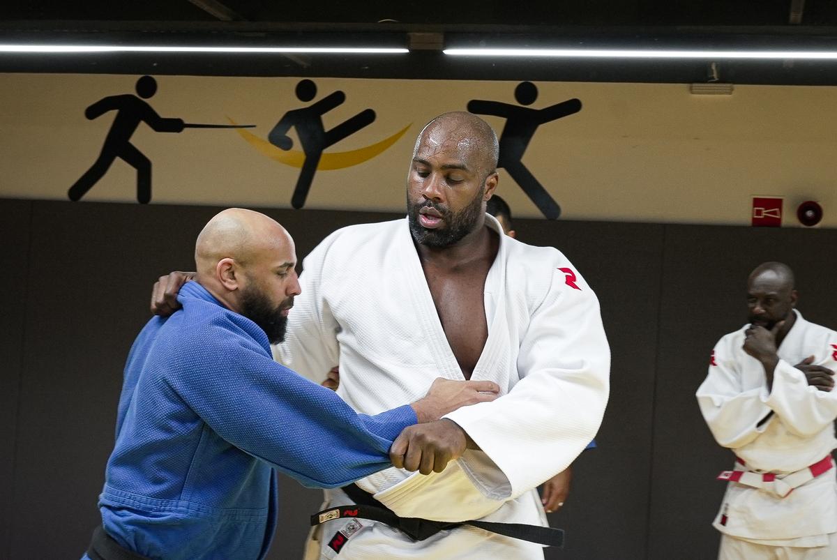 Teddy Riner treina no CT Time Brasil e elogia estrutura: “Top 5 do mundo”