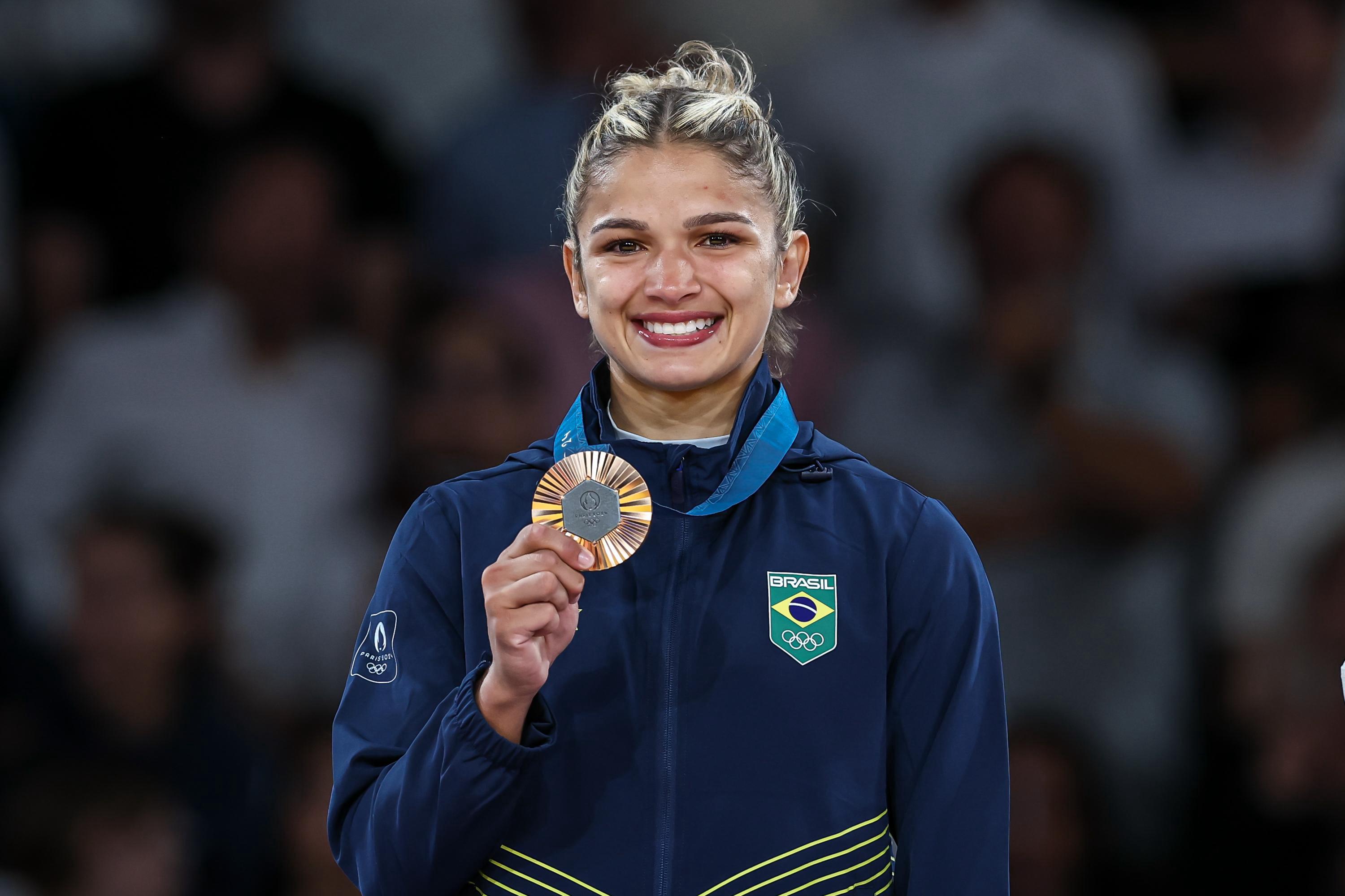Larissa Pimenta conquista medalha de bronze no judô nos Jogos Olímpicos Paris 2024