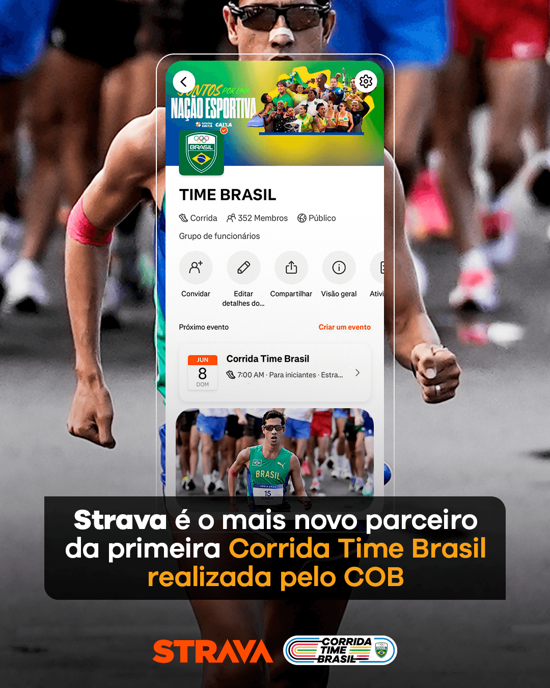Strava é o mais novo parceiro da primeira Corrida Time Brasil
