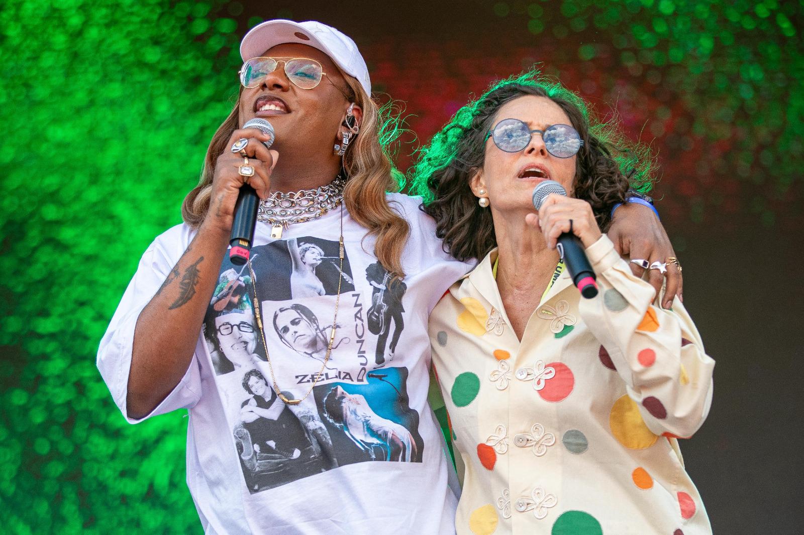 Liniker e Zélia Duncan no Festival Parque Olímpico Time Brasil, em São Paulo. FOTO: Léo Barrilari/COB