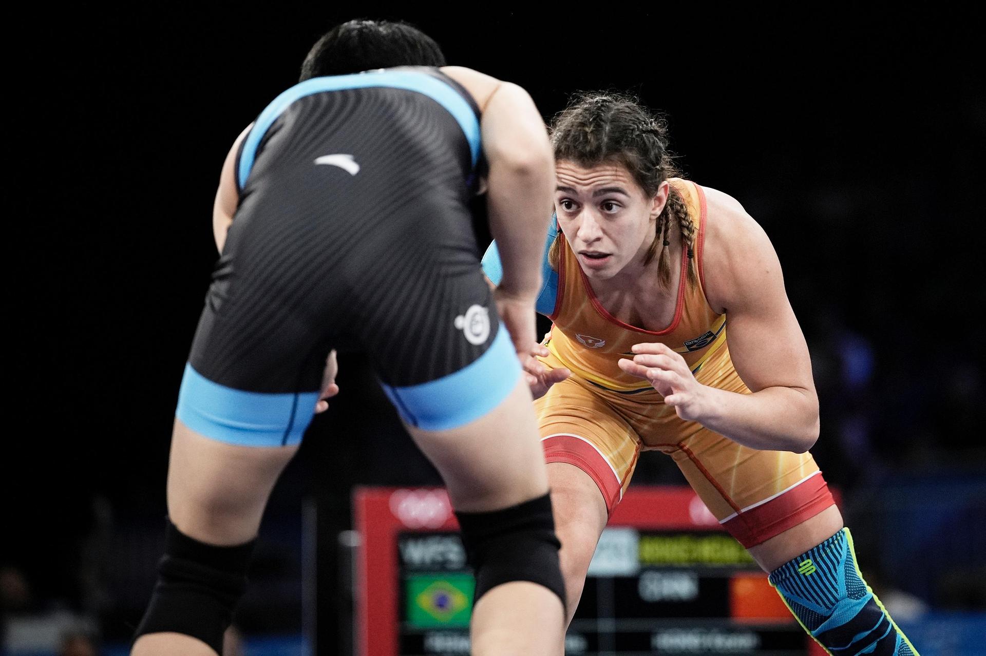 Giulia Penalber ficou em 5º no wrestling nos Jogos Olímpicos Paris 2024. FOTO: Alexandre Loureiro/COB