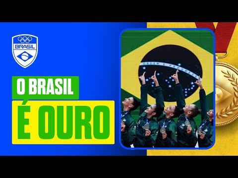 Brasil é ouro no conjunto 5 fitas do Pan-americano de Ginástica Rítmica Assunção 2025