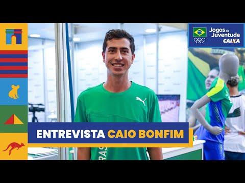 Entrevista do Caio Bonfim no dia de competições do Atletismo nos Jogos da Juventude