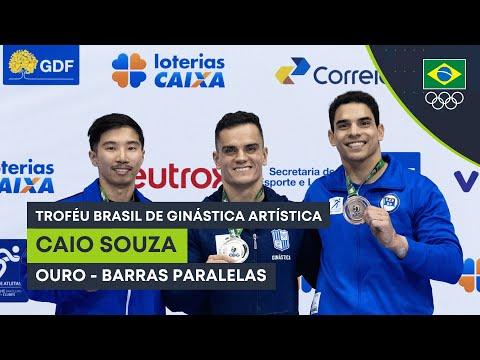 Caio Souza é campeão nas barras paralelas no Troféu Brasil de Ginástica Artística