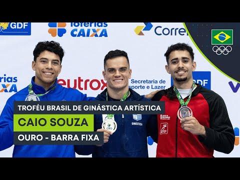 Caio Souza é ouro na barra fixa no Troféu Brasil de Ginástica Artística