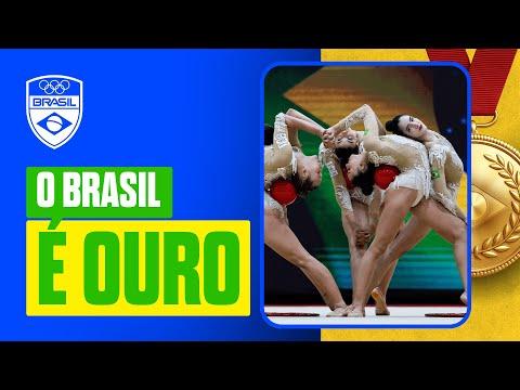 Brasil é ouro no conjunto misto do Pan-americano de Ginástica Rítmica Assunção 2025
