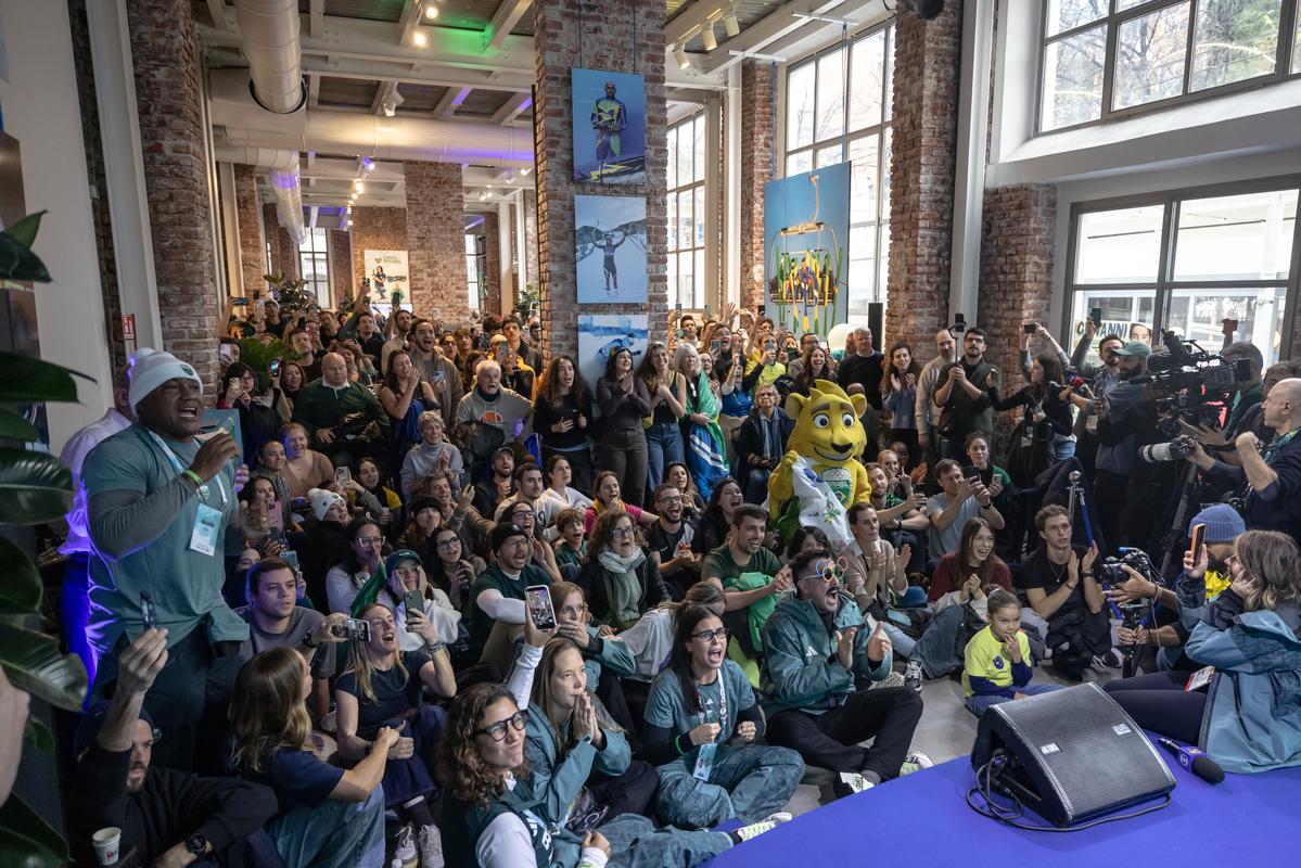 Casa Brasil foi ponto de encontro da torcida durante Milão-Cortina 2026. Foto: Jonne Roriz/COB