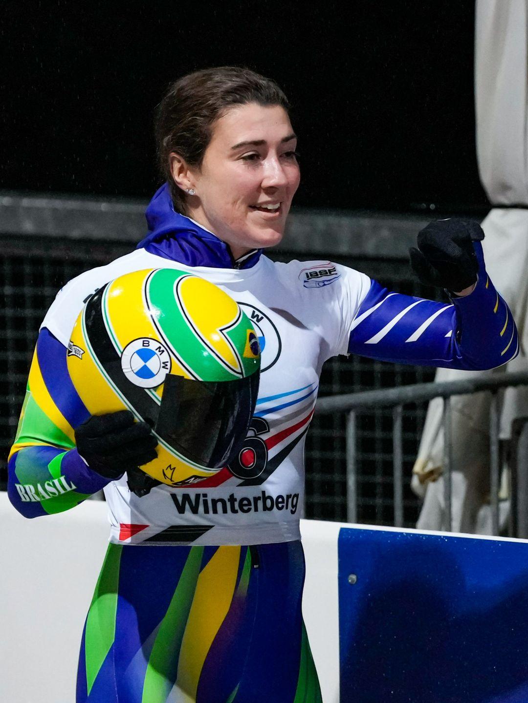 Nicole Silveira é medalhista de bronze em Pyeongchang no skeleton (divulgaçãoq/skeleton korea) Nicole Silveira é medalhista de bronze em Pyeongchang no skeleton (divulgaçãoq/skeleton korea)