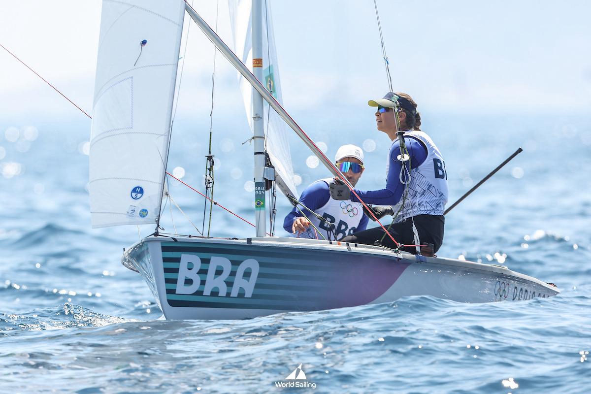 Henrique Haddad e Isabel Swan - Foto World Sailing / Lloyd Images Henrique Haddad e Isabel Swan durante prova da vela