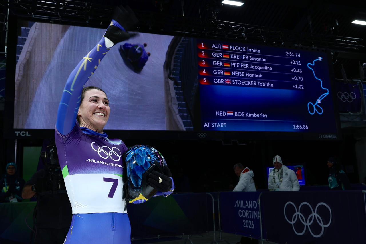 Nicole Silveira, 11º lugar no skeleton em Milão-Cortina 2026. Foto: Gabriel Heusi/COB