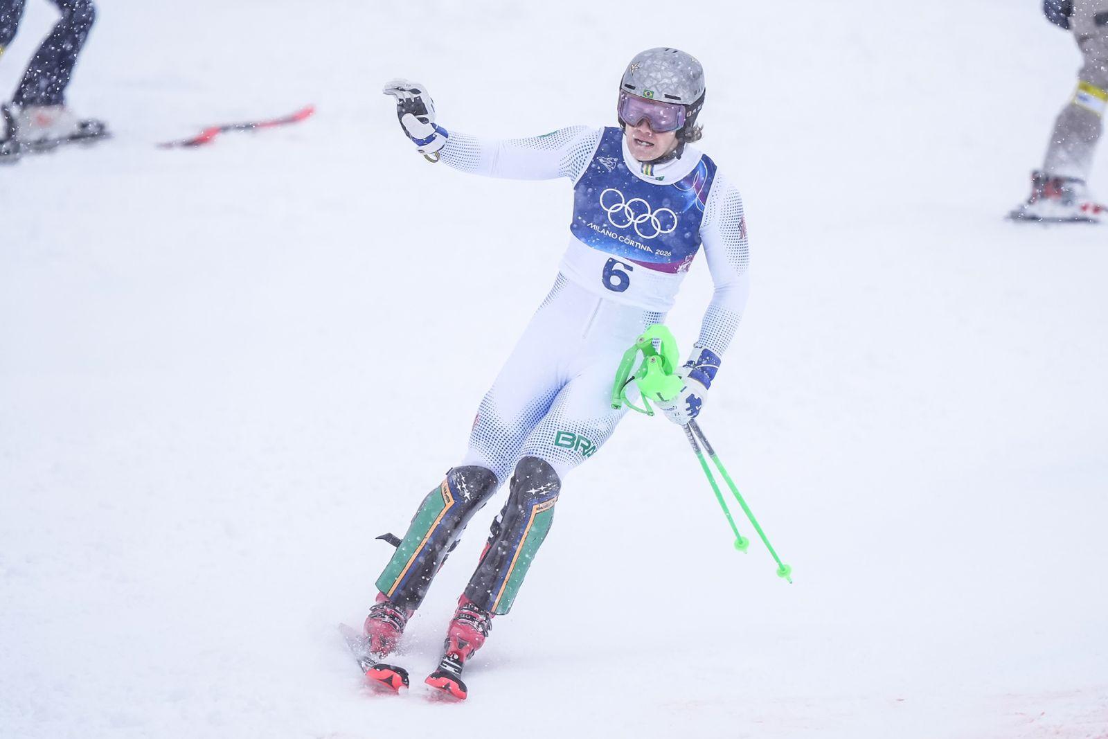 Lucas Pinheiro Braathen encerrou sua participação em Milão-Cortina 2026. Foto: Rafael Bello/COB